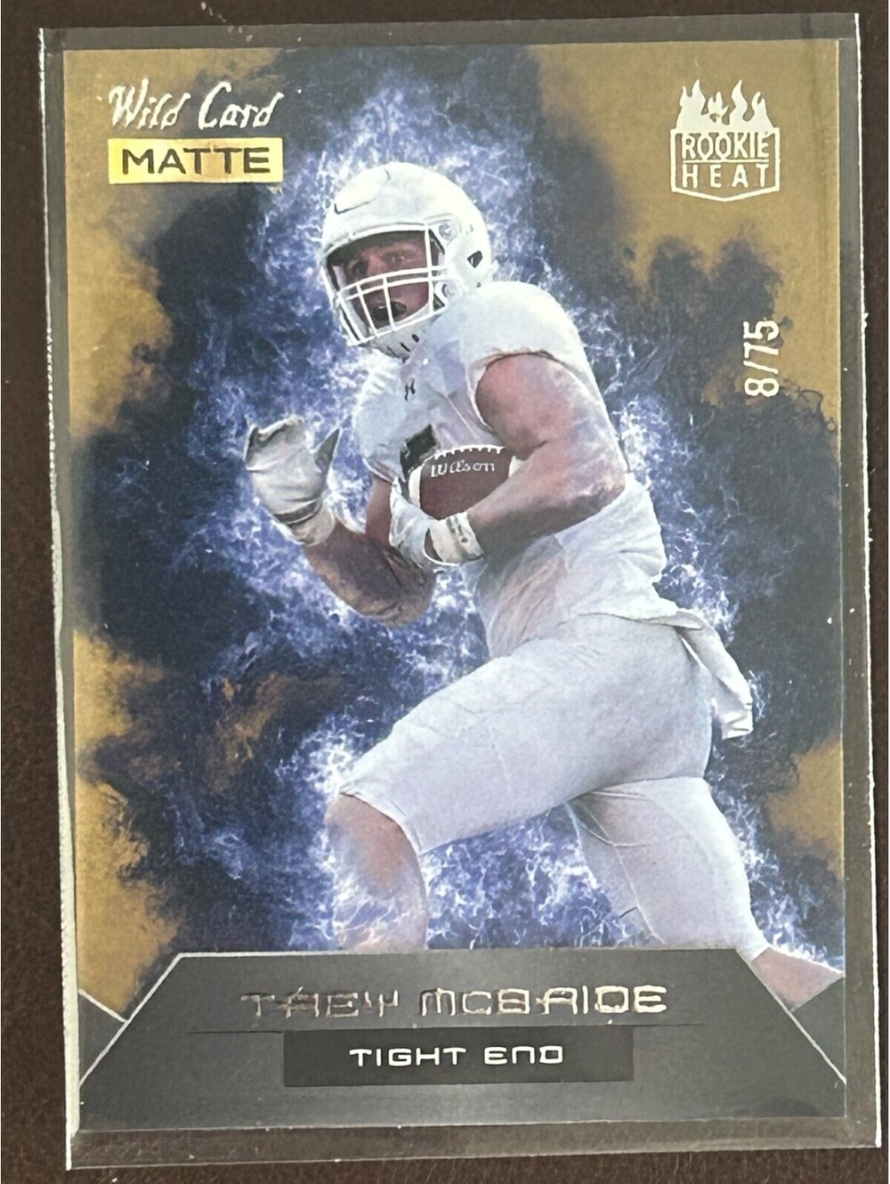 2022 NFL TE TREY MCBRIDE WILD CARD MATTE ROOKIE HEAT # /75 + 6 RC LOT NM